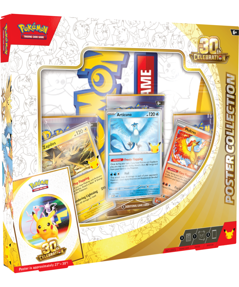 30th CELEBRATION POSTER COLLECTION POKEMON TRADING CARD GAME