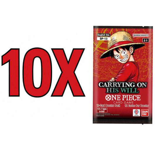 10 BOOSTER PACKS ONE PIECE OP13 ENGLISH