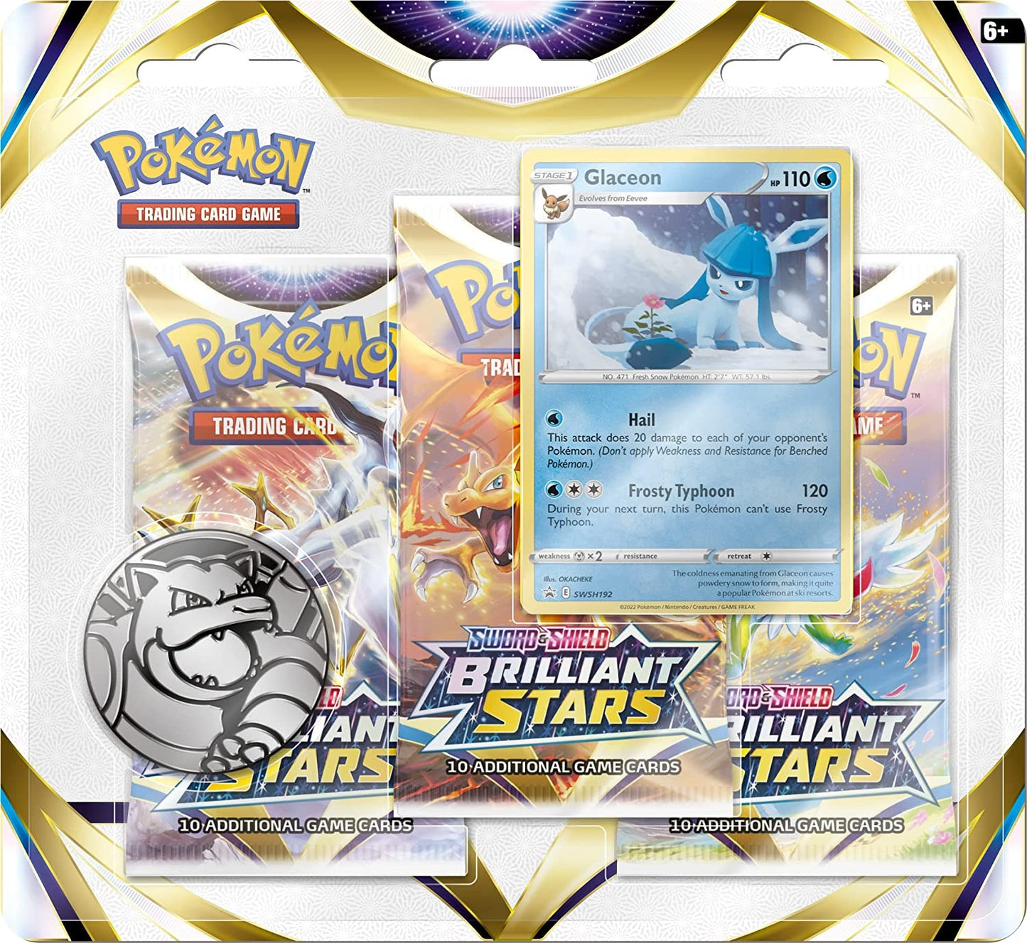 BRILLIANT STARS 3 PACK BLISTER POKEMON TRADING CARD GAME