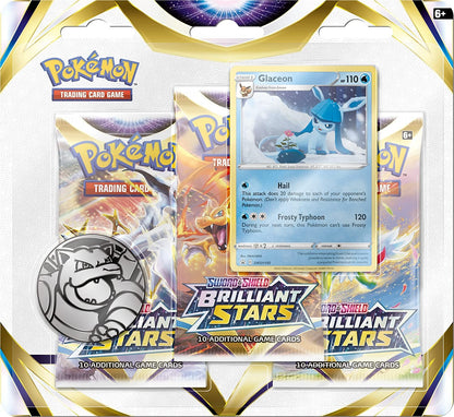 BRILLIANT STARS 3 PACK BLISTER POKEMON TRADING CARD GAME