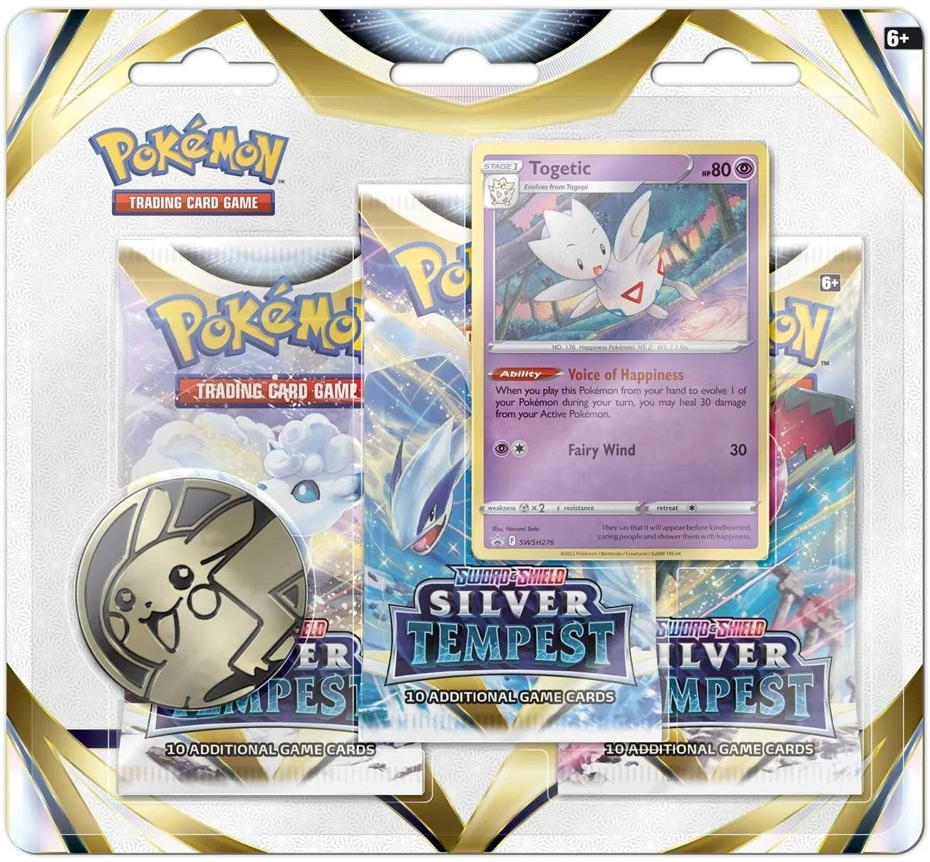 SILVER TEMPEST 3 PACK BLISTER POKEMON TRADING CARD GAME